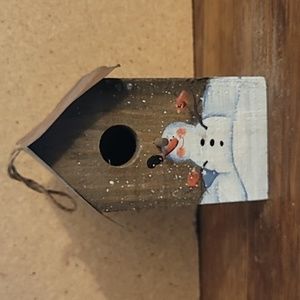 Tin Roof Snowman Birdhouse